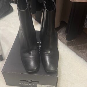 Marc Fisher Women's Sleek Black Heeled Boots